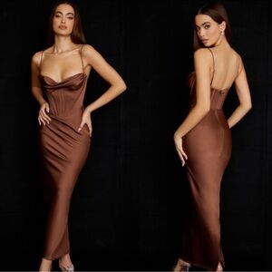 chinese dress ladies HOUSE OF CB Charmaine Corset Maxi Dress – Luxe by Kan main image 0
